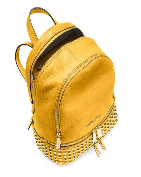 michael kors yellow backpack|michael kors yellow belt backpack.